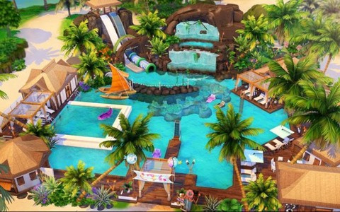 模拟人生4瀑布怎么