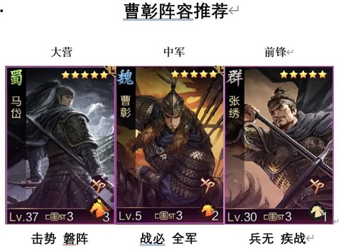 率土之滨曹彰怎么搭配[图1]